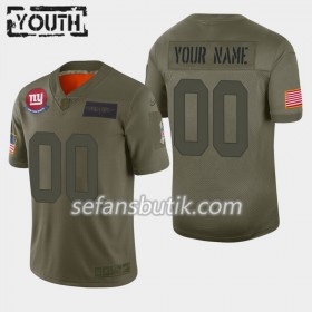 New York Giants Tröjor Custom Nike 2019 Salute to Service - Barn